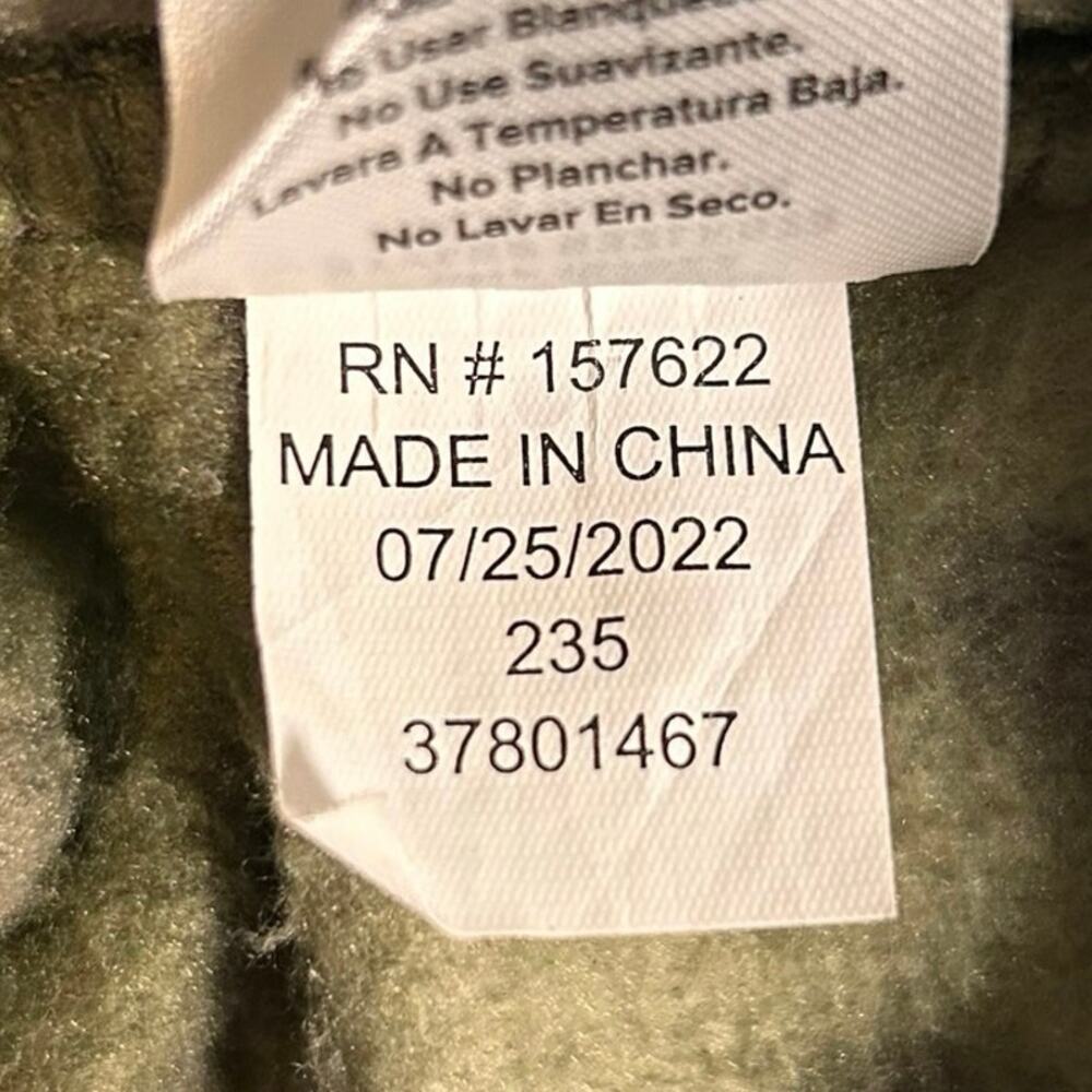 Eddie Bauer Camo Fleece Boys L 14/16 Green Brown100% Polyester Camouflage Jacket - Picture 5 of 9